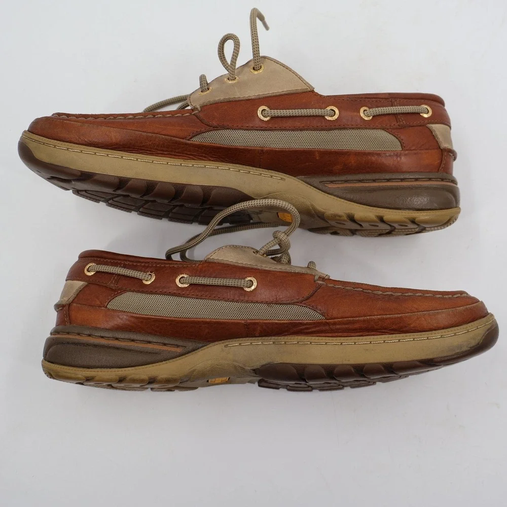 Sperry Gold Cup Boat Shoes Mens 11M Brown Deerskin Lined Leather 0638726